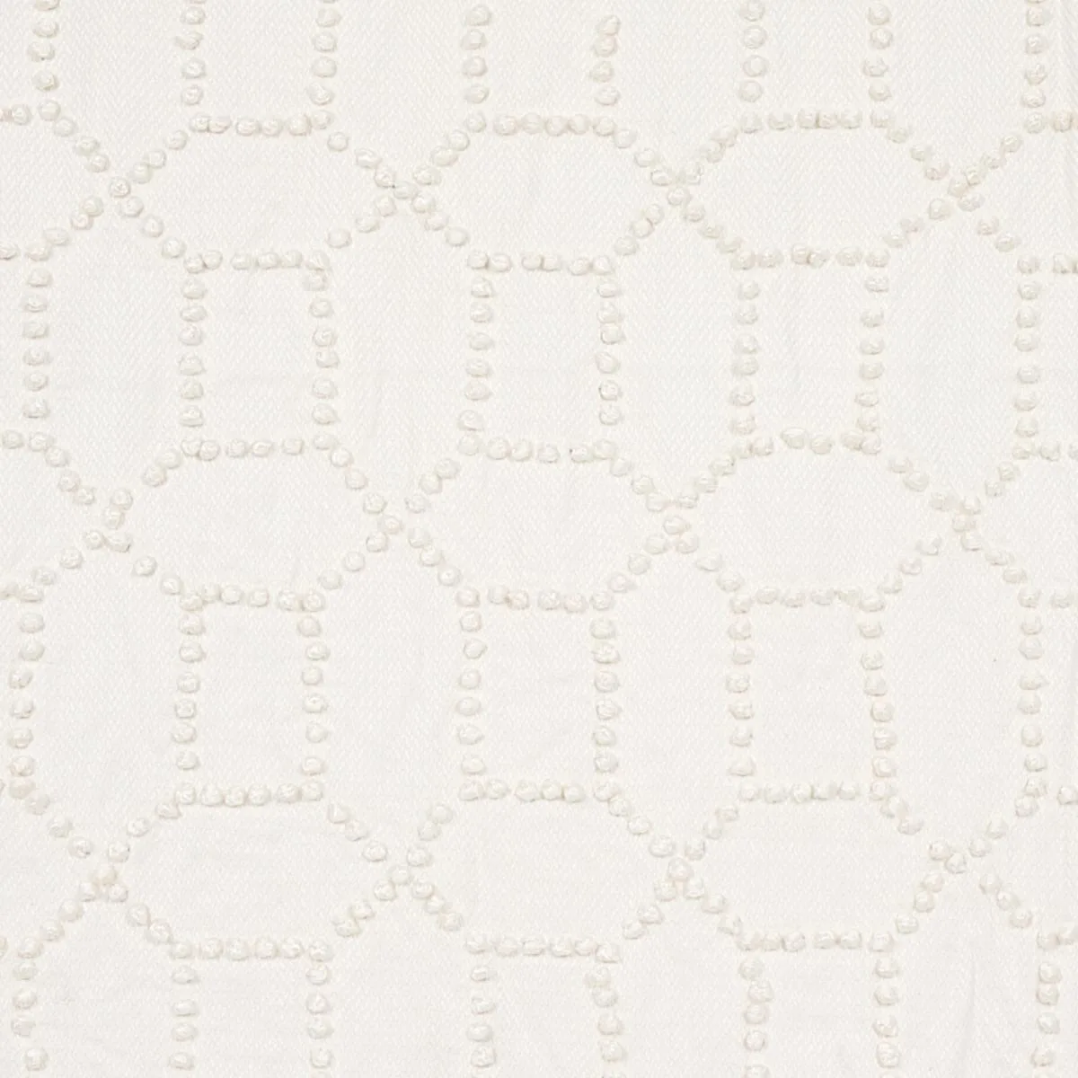 Schumacher 73281 Vento Embroidery Ivory fabric swatch