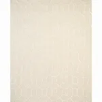 Schumacher 73280 Vento Embroidery Natural fabric swatch