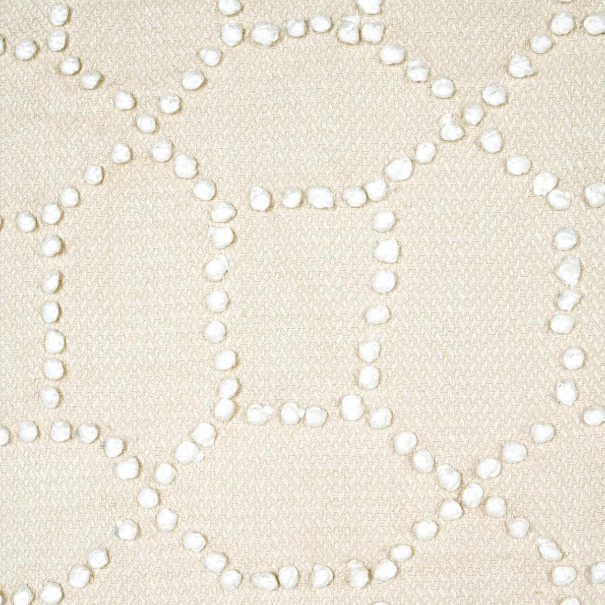 Schumacher 73280 Vento Embroidery Natural fabric swatch
