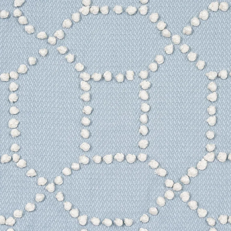 Schumacher 73282 Vento Embroidery Sky fabric swatch