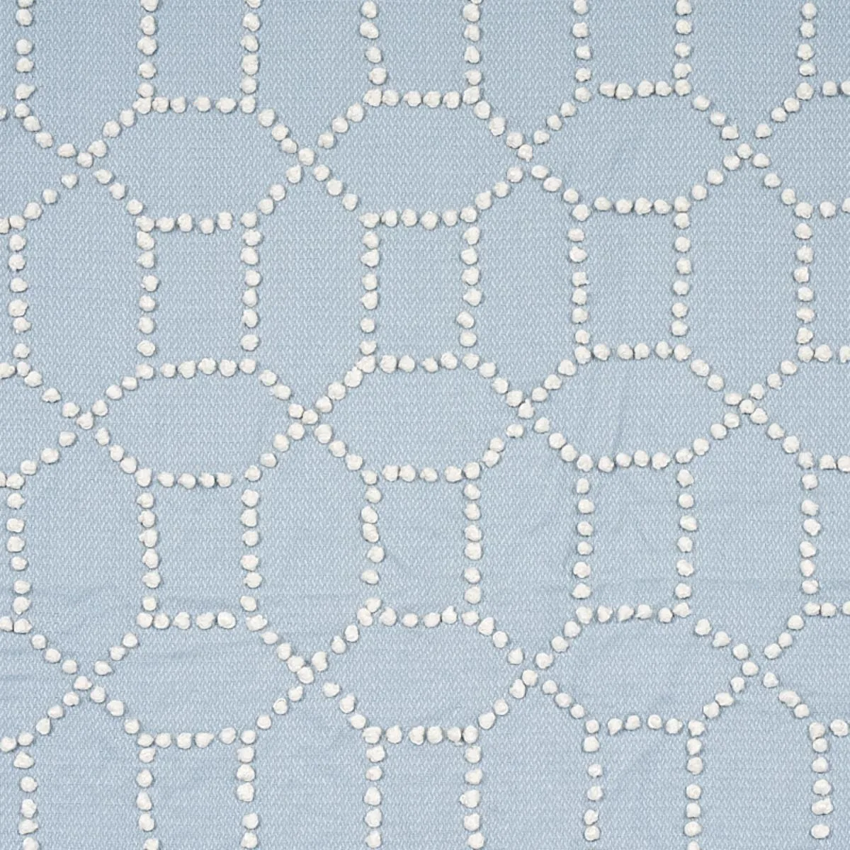 Schumacher 73282 Vento Embroidery Sky fabric swatch