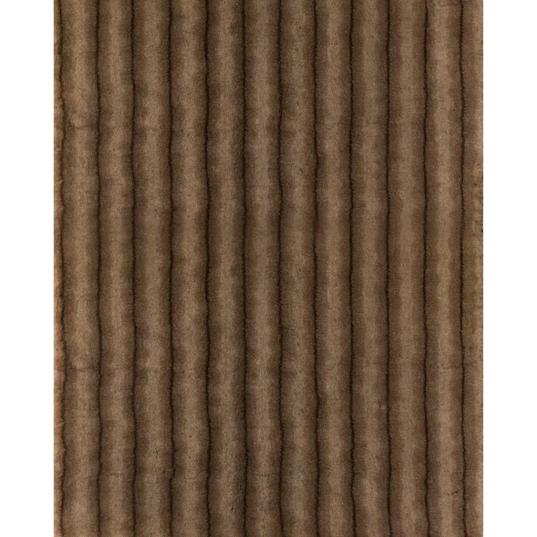 Schumacher 85340 Verbier Faux Fur Chocolate fabric swatch