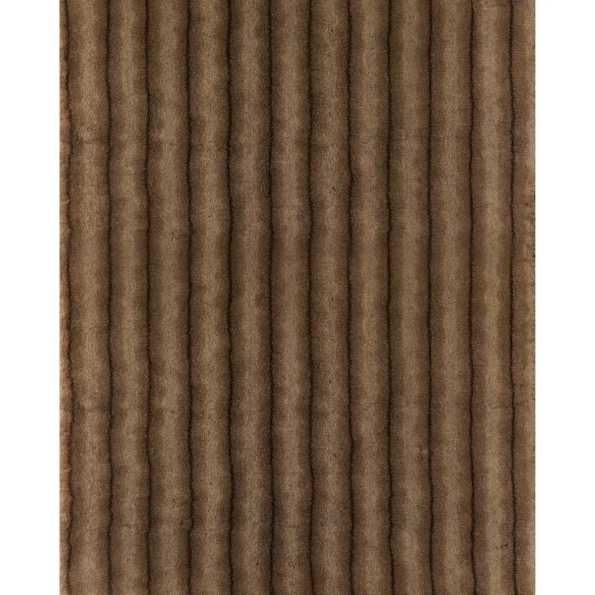 Schumacher 85340 Verbier Faux Fur Chocolate fabric swatch