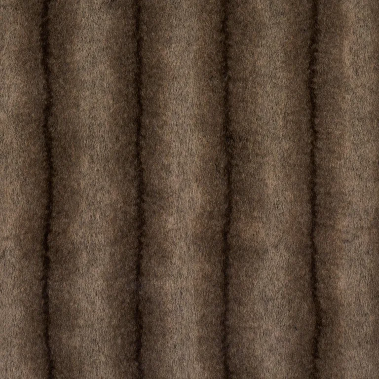 Schumacher 85340 Verbier Faux Fur Chocolate fabric swatch