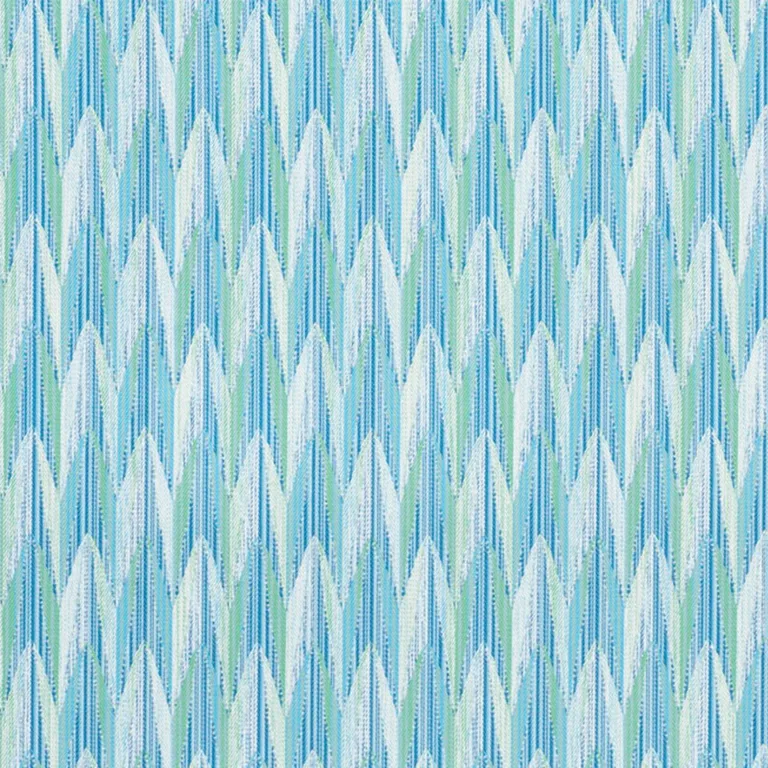 Schumacher 75910 Verdant Indoor/Outdoor Aqua & Leaf fabric swatch