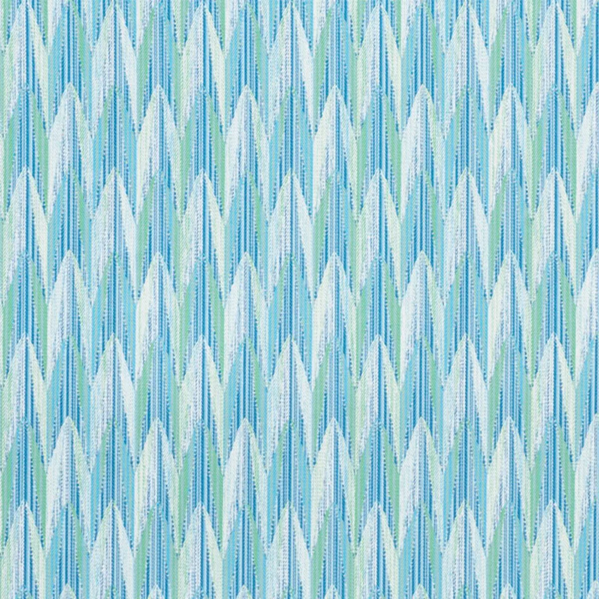 Schumacher 75910 Verdant Indoor/Outdoor Aqua & Leaf fabric swatch