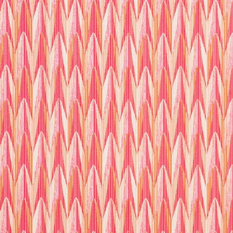 Schumacher 75911 Verdant Indoor/Outdoor Pink & Orange fabric swatch