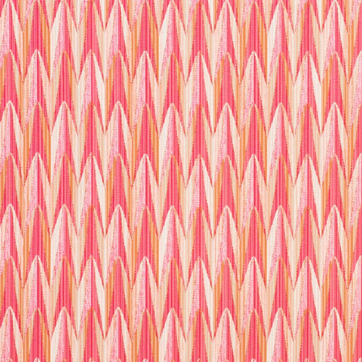 Schumacher 75911 Verdant Indoor/Outdoor Pink & Orange fabric swatch