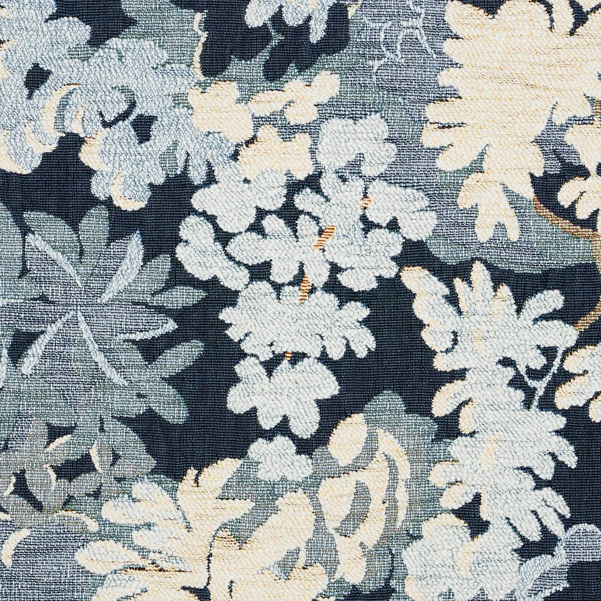 Schumacher 81851 Verdure Tapestry Blue fabric swatch