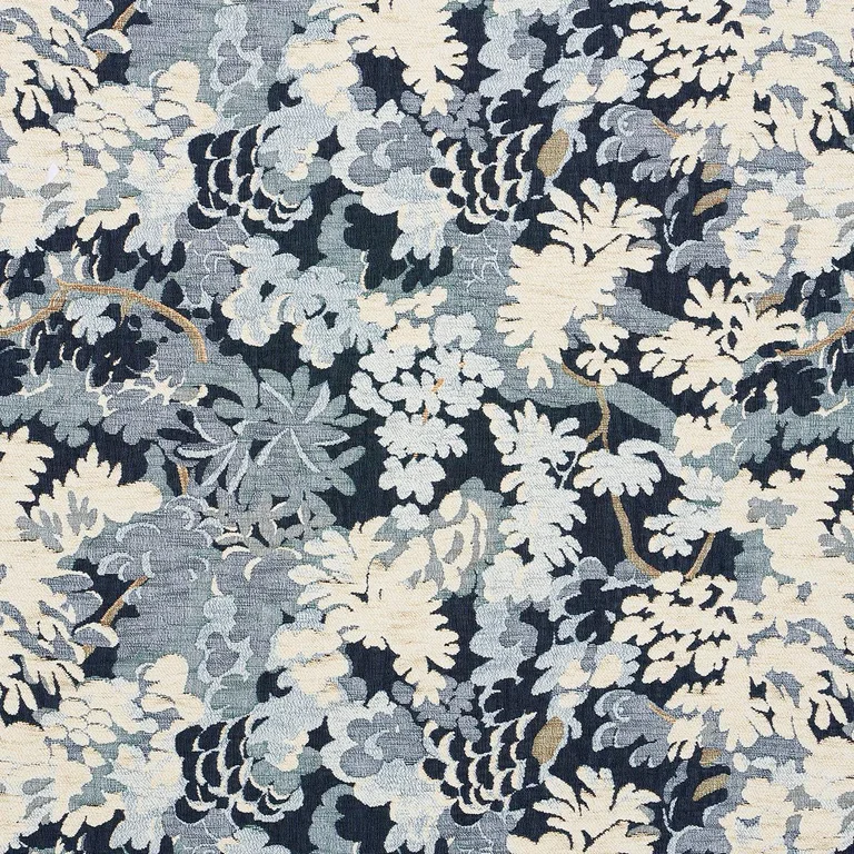 Schumacher 81851 Verdure Tapestry Blue fabric swatch