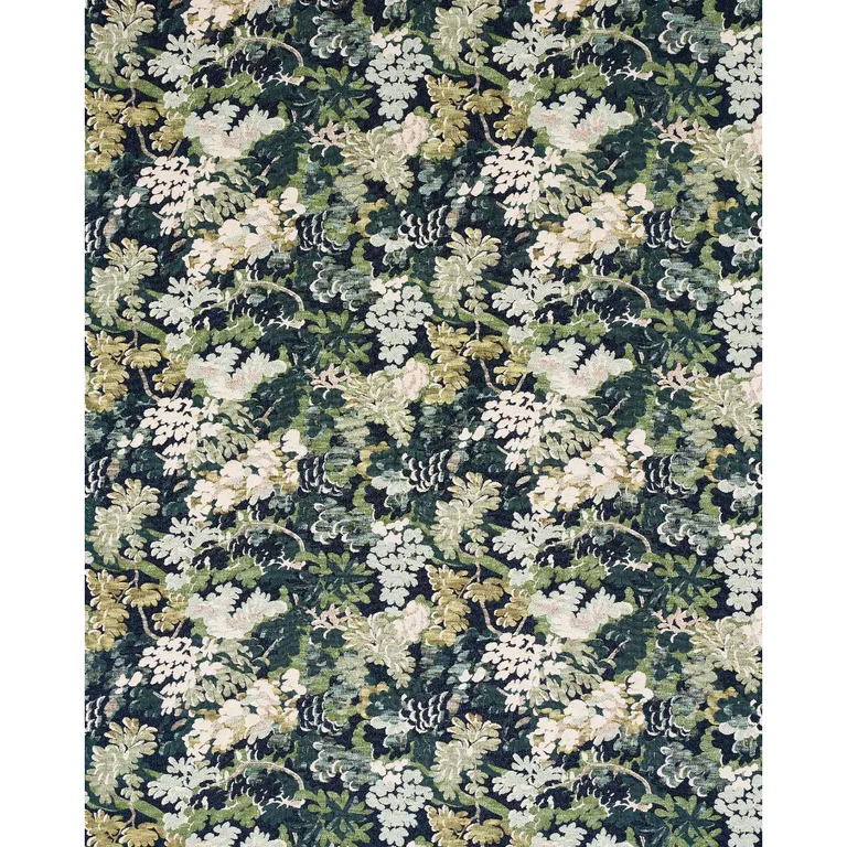 Schumacher 81850 Verdure Tapestry Peacock fabric swatch