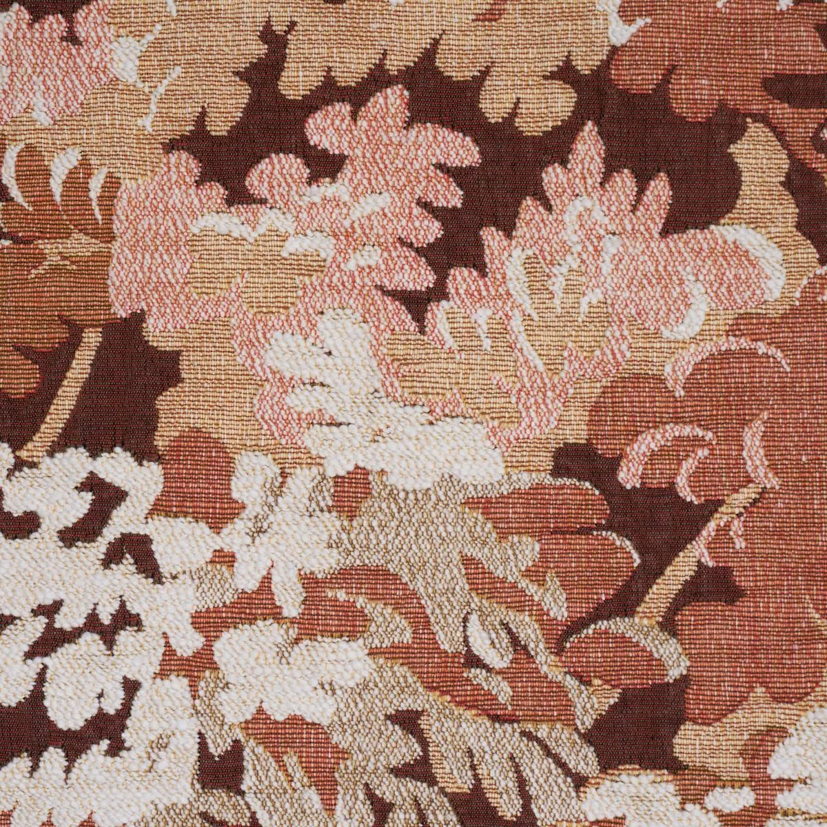 Schumacher 81852 Verdure Tapestry Terracotta fabric swatch