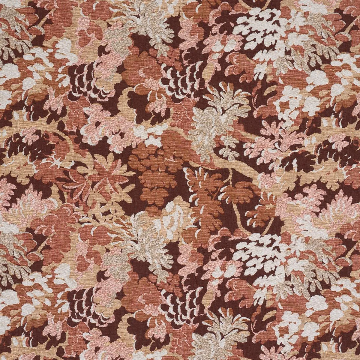 Schumacher 81852 Verdure Tapestry Terracotta fabric swatch