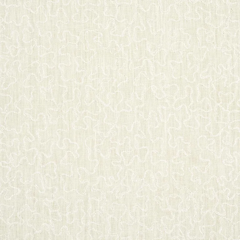 Schumacher 64673 Vermicelli Embroidery Pearl fabric swatch