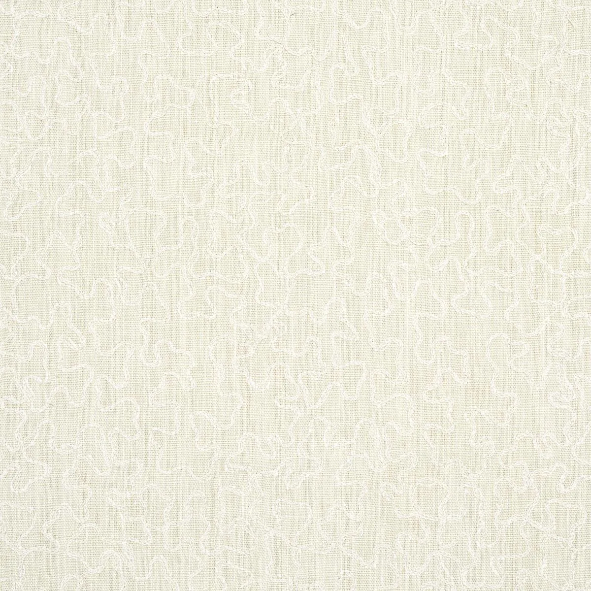 Schumacher 64673 Vermicelli Embroidery Pearl fabric swatch