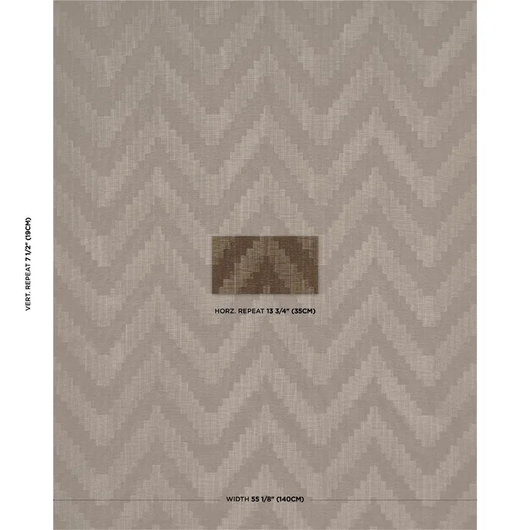 Schumacher 76534 Verne Chestnut fabric swatch