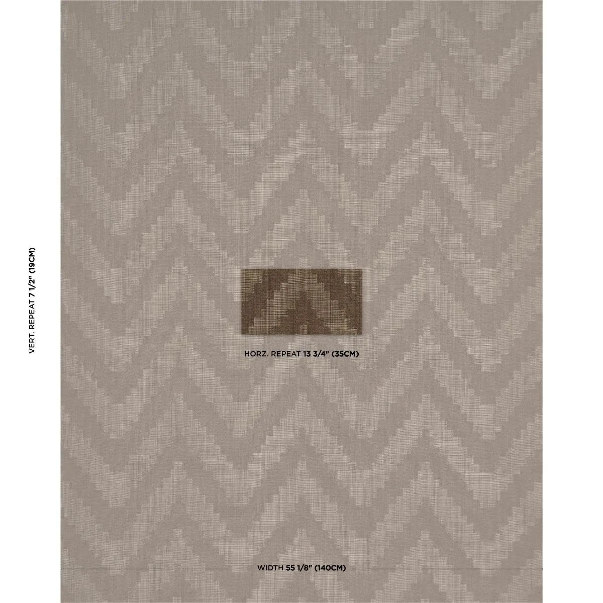 Schumacher 76534 Verne Chestnut fabric swatch