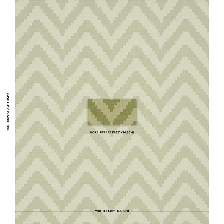 Schumacher 76533 Verne Green fabric swatch