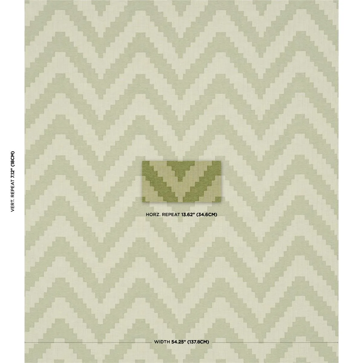Schumacher 76533 Verne Green fabric swatch