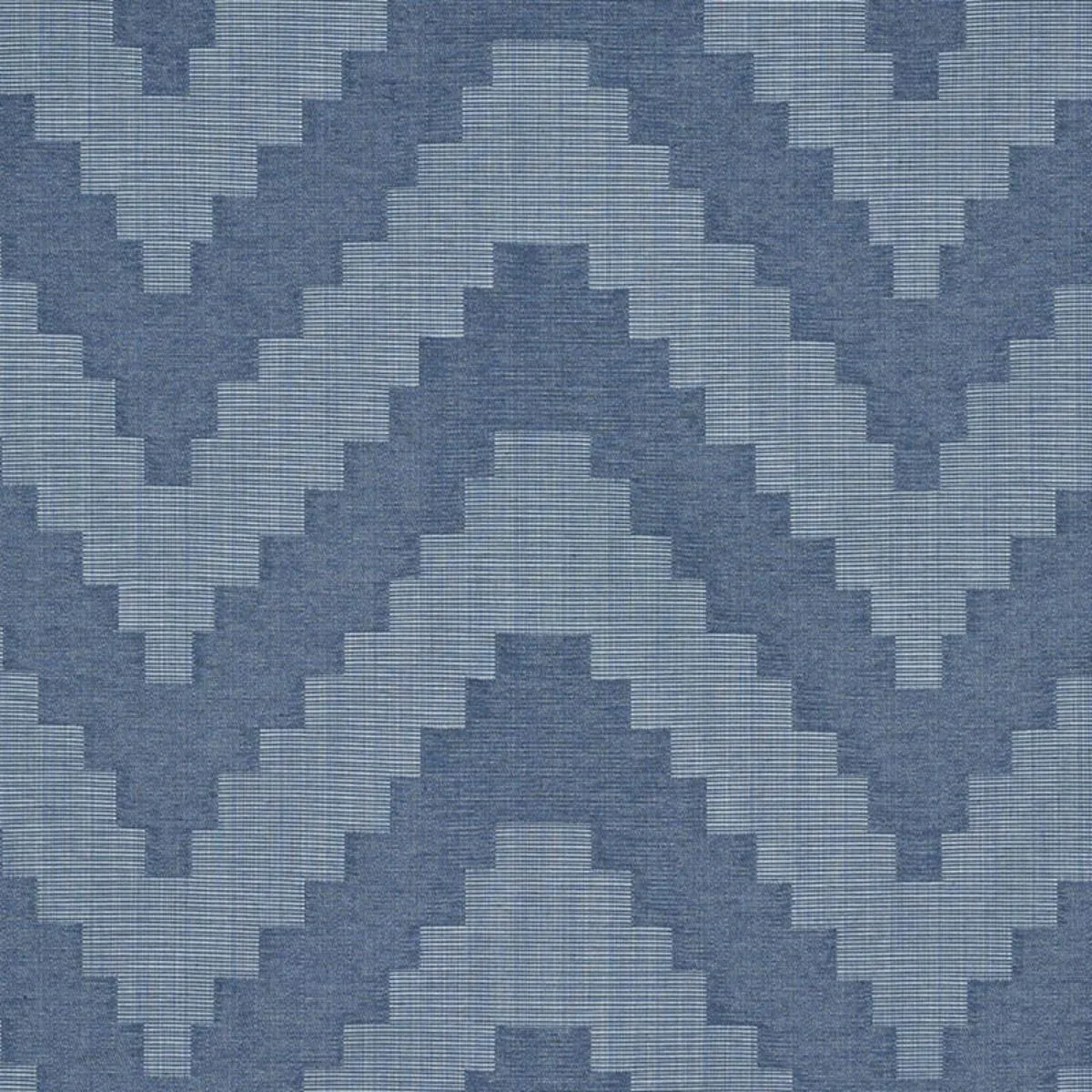 Schumacher 76532 Verne Indigo fabric swatch