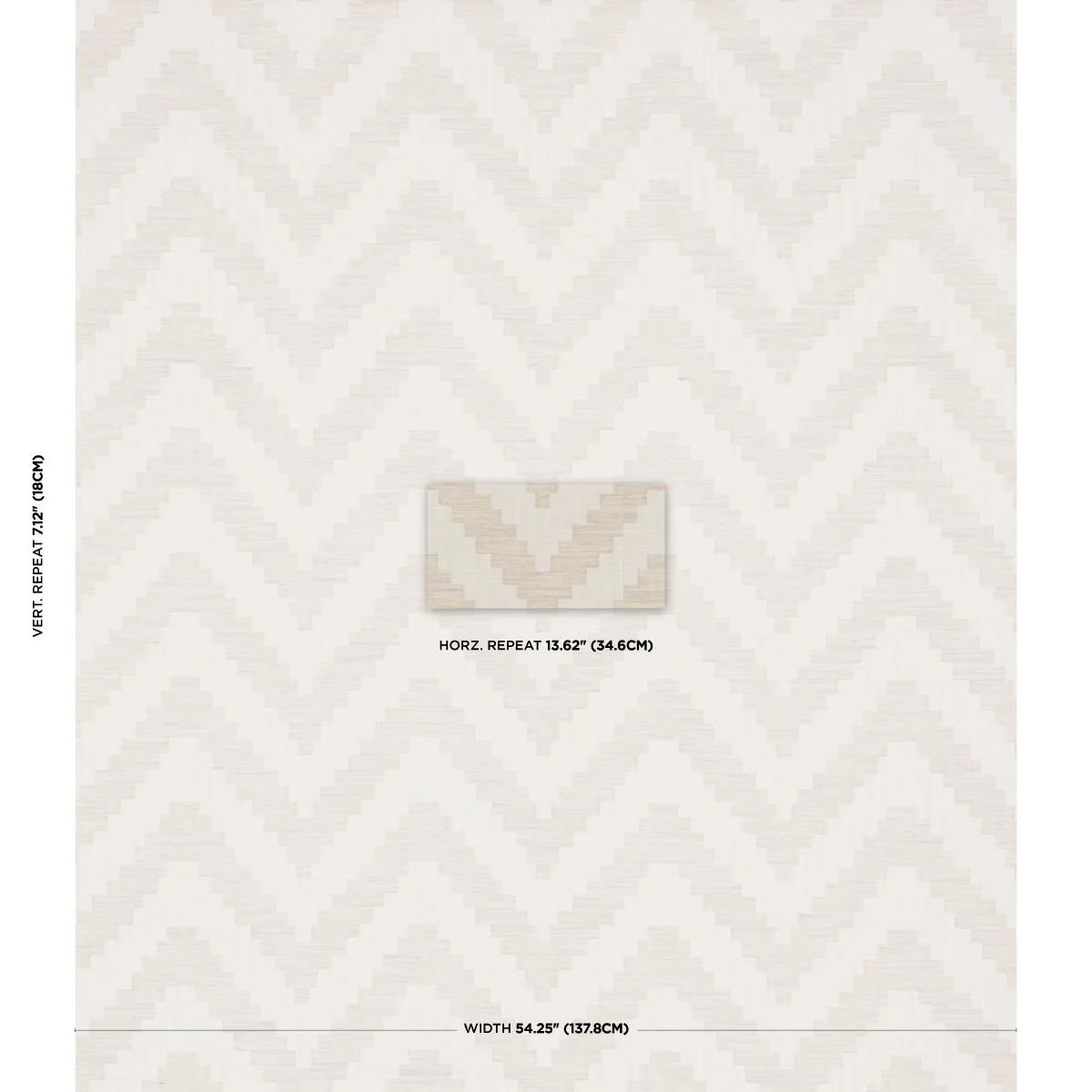 Schumacher 76530 Verne Natural fabric swatch