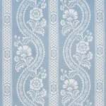 Schumacher 176950 Versailles Blue fabric swatch