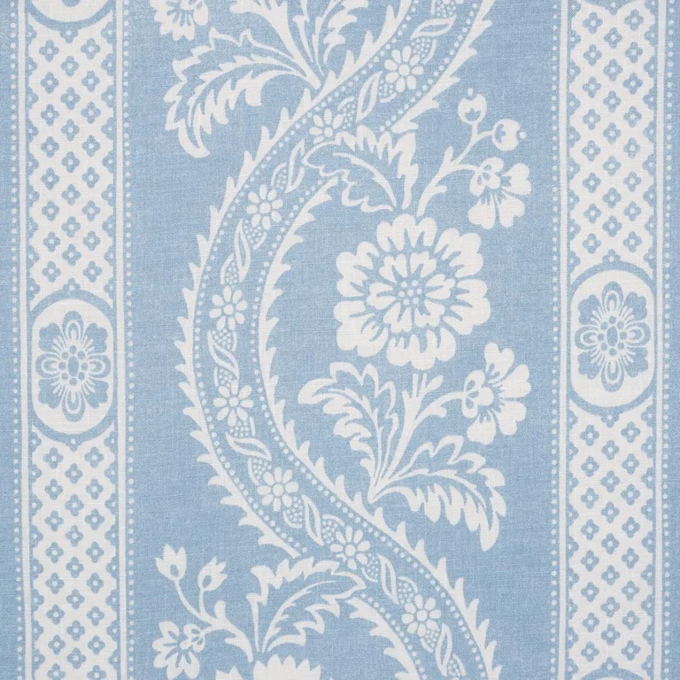Schumacher 176950 Versailles Blue fabric swatch