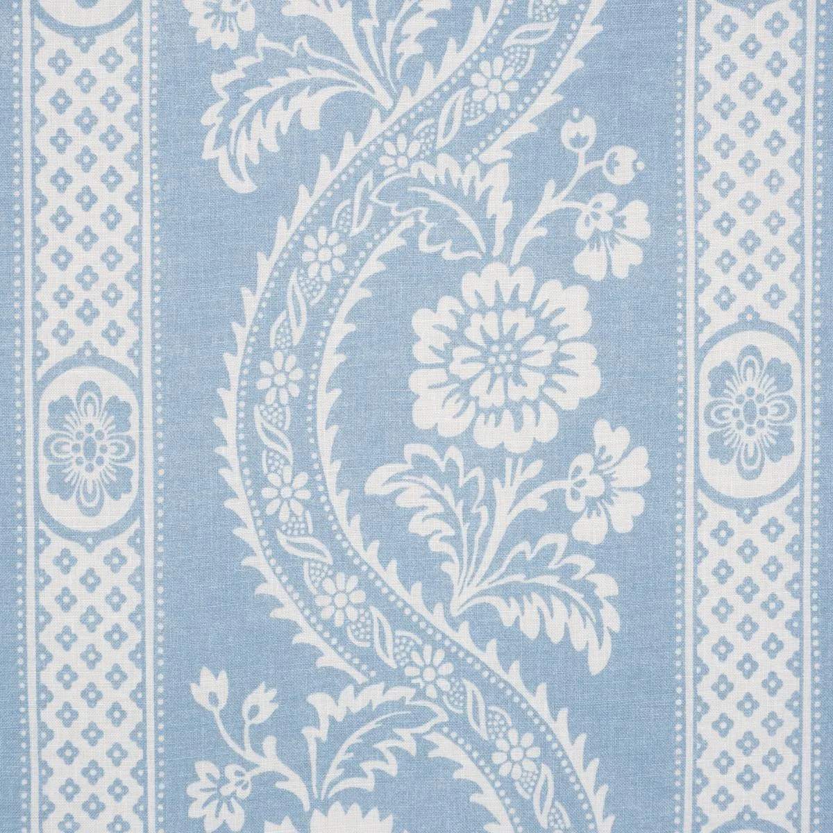 Schumacher 176950 Versailles Blue fabric swatch