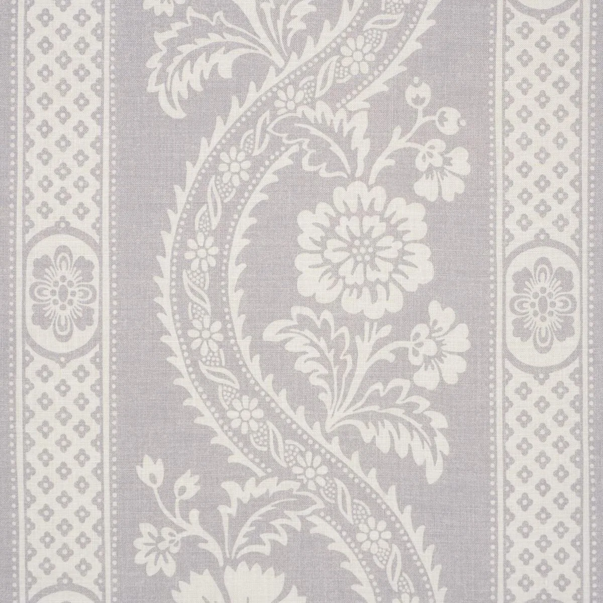 Schumacher 176951 Versailles Grey fabric swatch