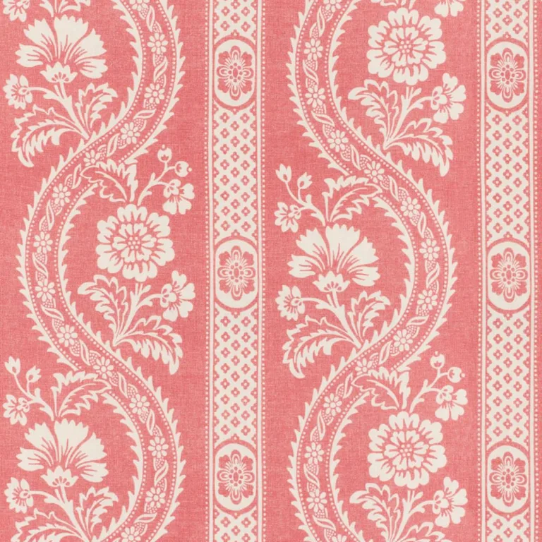 Schumacher 176953 Versailles Raspberry fabric swatch