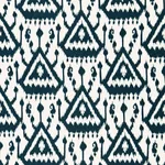 Schumacher 175022 Vientiane Ikat Indigo fabric swatch