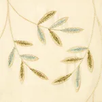 Schumacher 52080 Vigne Embroidery Aqua fabric swatch