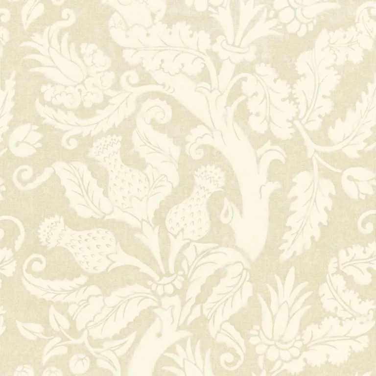Schumacher 175070 Villa De Medici Greige fabric swatch