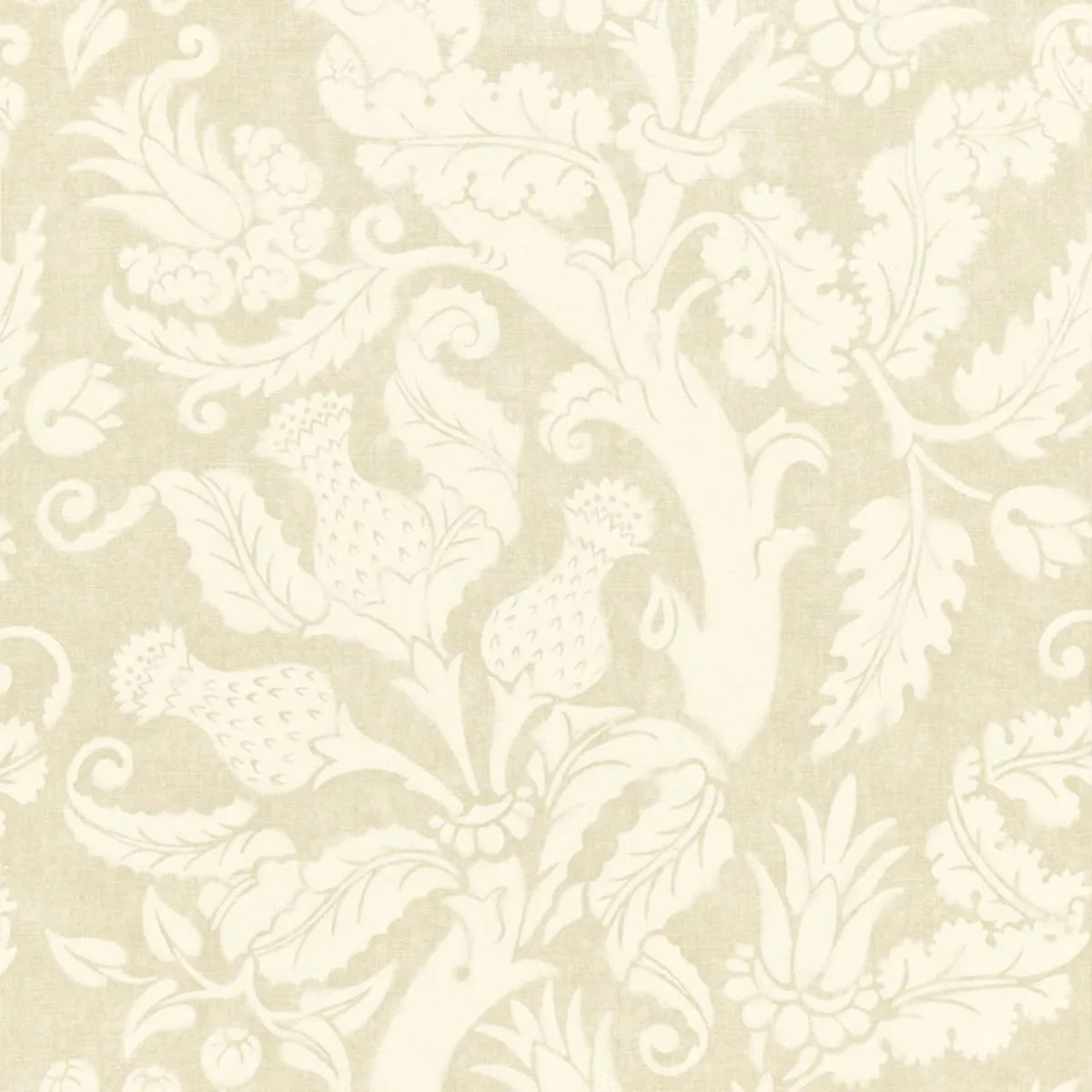 Schumacher 175070 Villa De Medici Greige fabric swatch