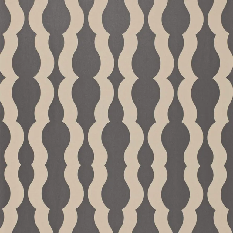 Schumacher 66570 Villeroux Weave Charcoal fabric swatch