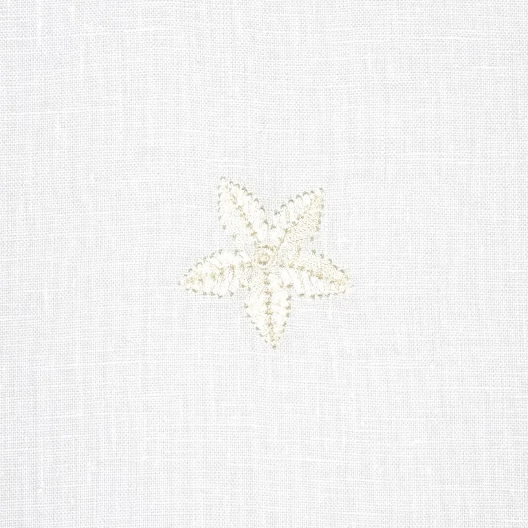 Schumacher 67810 Vincenzo Embroidered Sheer Blanc fabric swatch