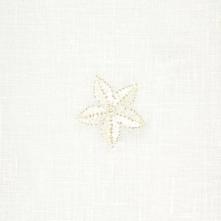 Schumacher 67811 Vincenzo Embroidered Sheer Ivory fabric swatch