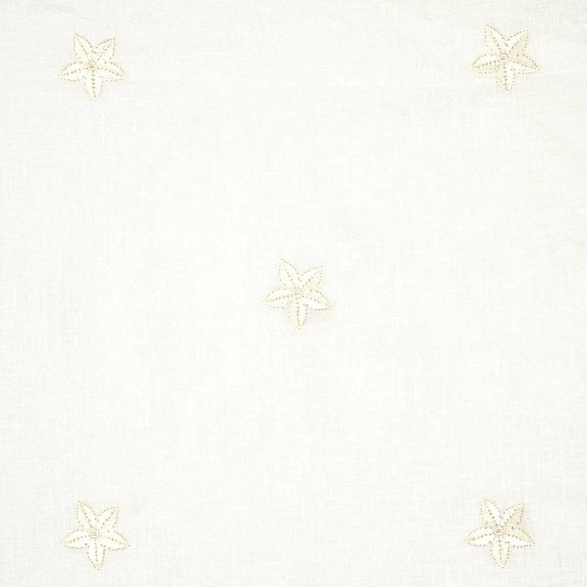 Schumacher 67811 Vincenzo Embroidered Sheer Ivory fabric swatch