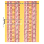 Schumacher 79622 Vinka Embroidery Pink & Yellow fabric swatch