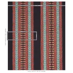 Schumacher 79621 Vinka Embroidery Red & Black fabric swatch