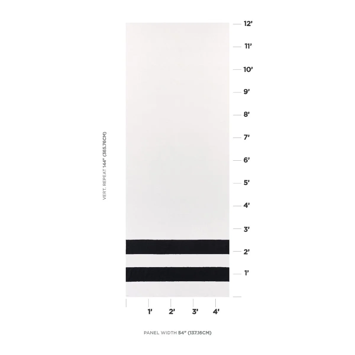 Schumacher 81870 Virginia Panel B Black & White fabric swatch