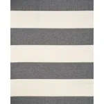 Schumacher 67944 Vista Linen Stripe Casement Carbon And White fabric swatch