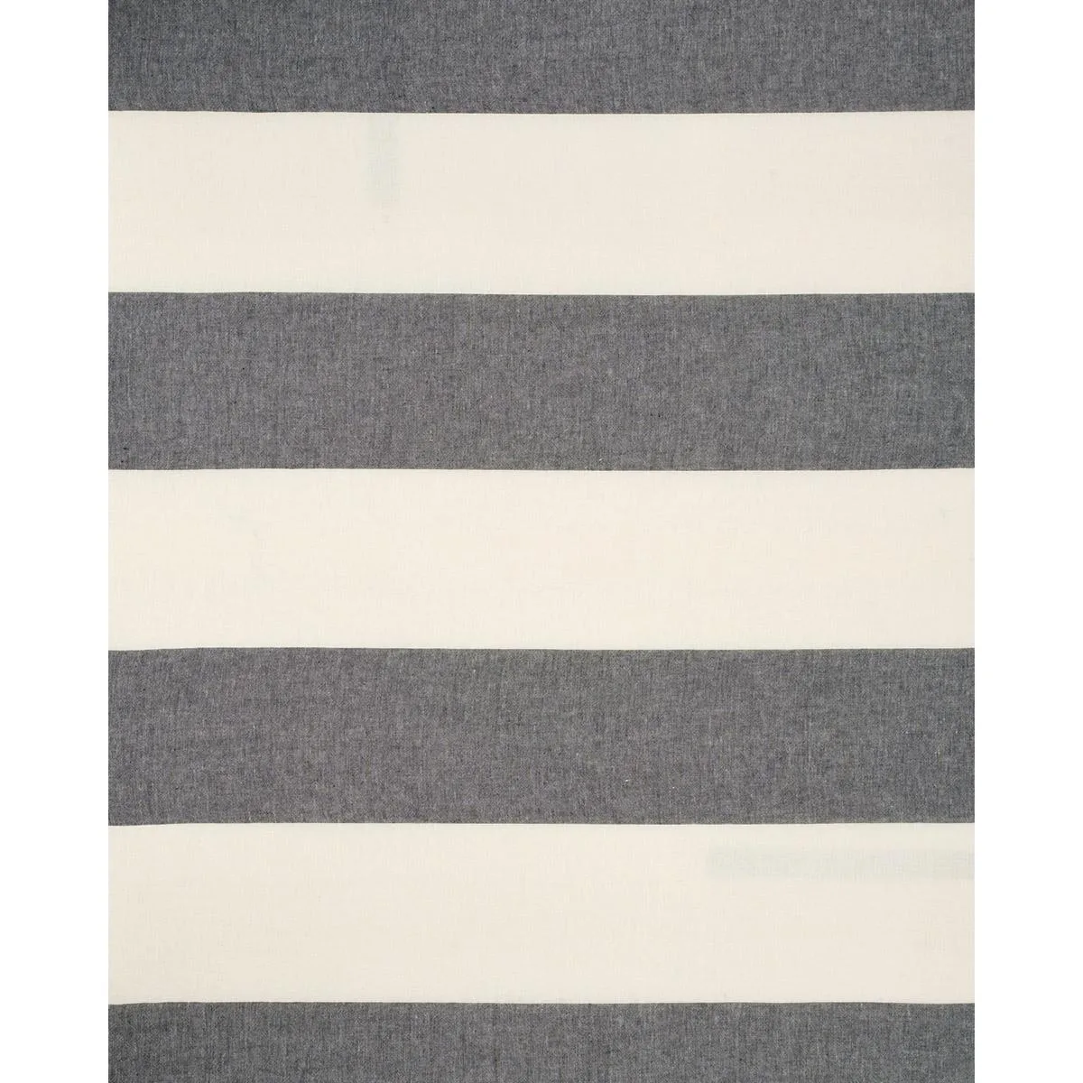 Schumacher 67944 Vista Linen Stripe Casement Carbon And White fabric swatch