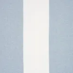 Schumacher 67943 Vista Linen Stripe Casement Sky And White fabric swatch