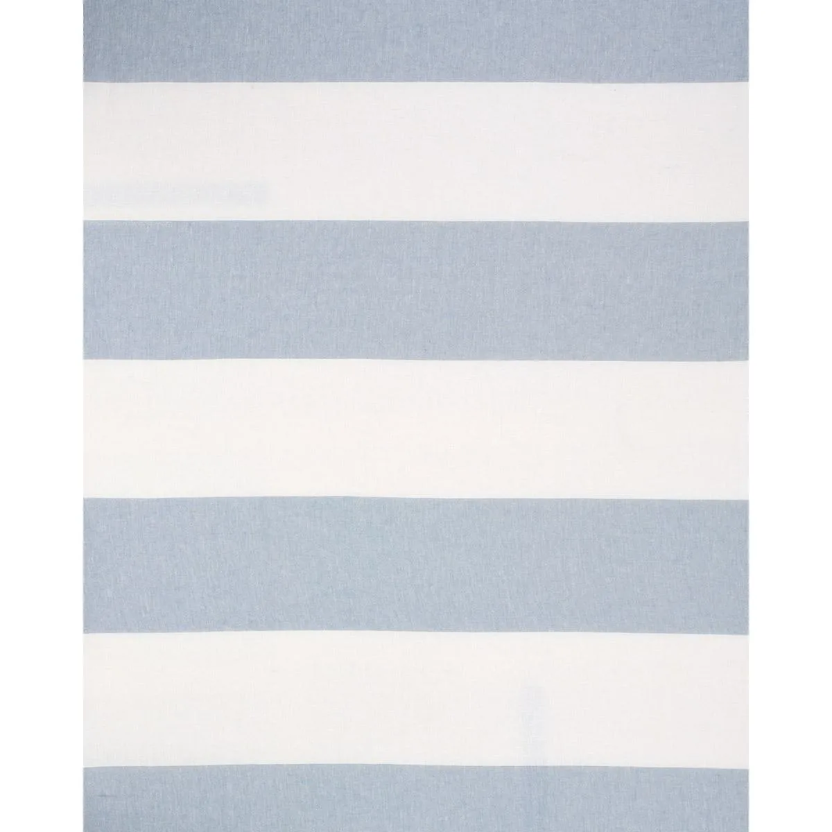 Schumacher 67943 Vista Linen Stripe Casement Sky And White fabric swatch