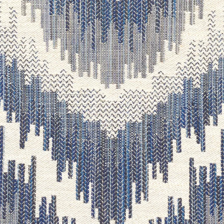 Schumacher 77192 Von Armin Blue fabric swatch