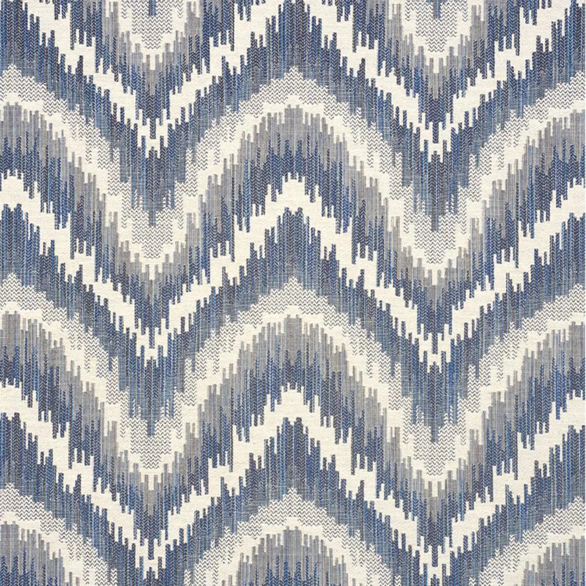 Schumacher 77192 Von Armin Blue fabric swatch
