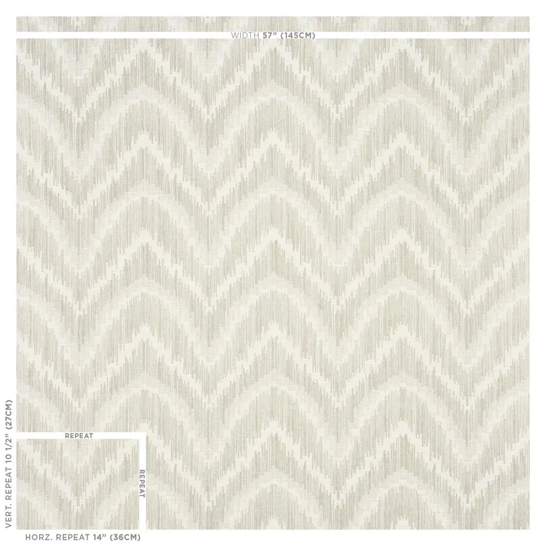 Schumacher 77190 Von Armin Neutral fabric swatch