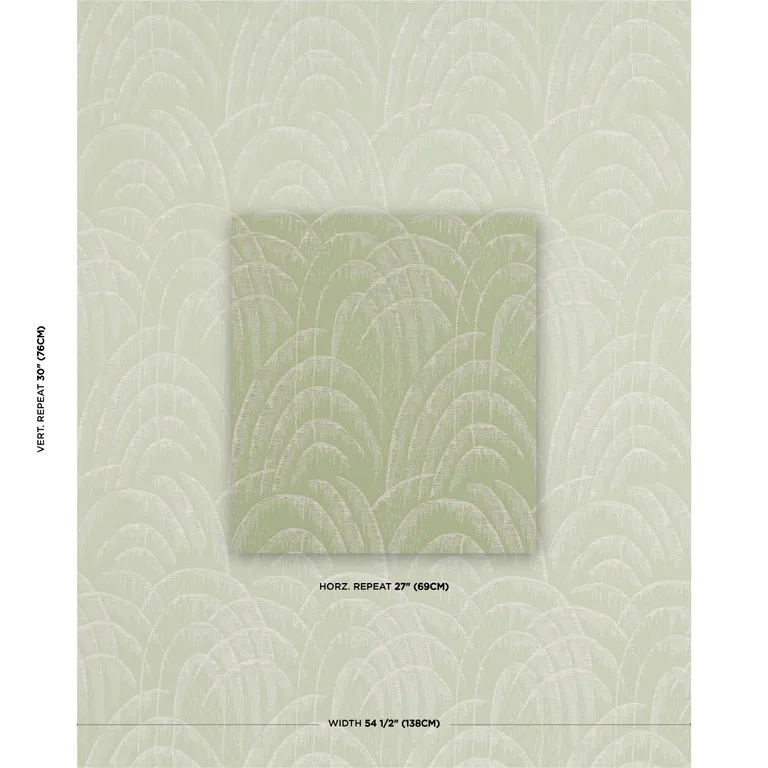 Schumacher 83161 Voussoir Moderne Celadon fabric swatch