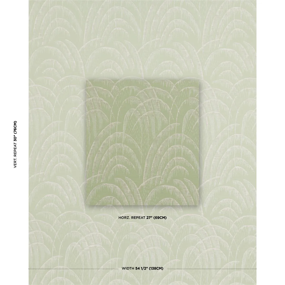 Schumacher 83161 Voussoir Moderne Celadon fabric swatch
